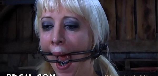  Gagged and bounded babe needs wild wet crack pleasuring